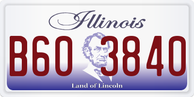 IL license plate B603840