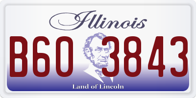 IL license plate B603843