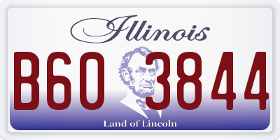 IL license plate B603844