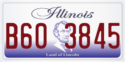 IL license plate B603845