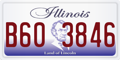 IL license plate B603846