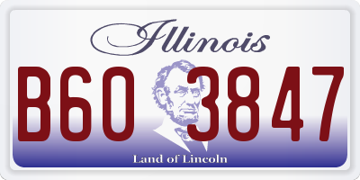 IL license plate B603847