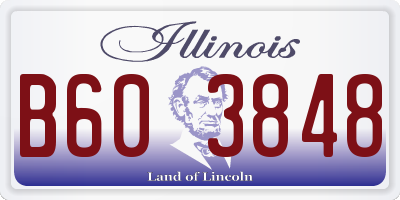 IL license plate B603848