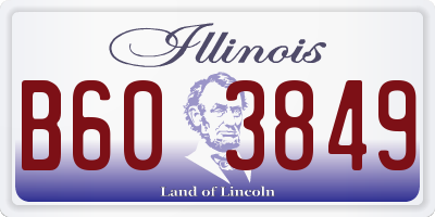IL license plate B603849