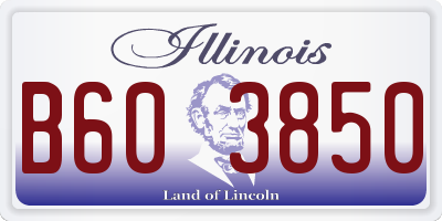 IL license plate B603850