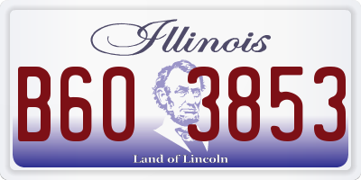 IL license plate B603853