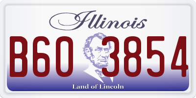 IL license plate B603854