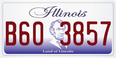IL license plate B603857