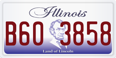 IL license plate B603858