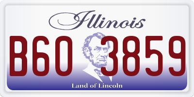 IL license plate B603859