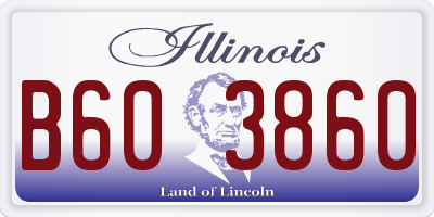 IL license plate B603860