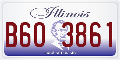 IL license plate B603861