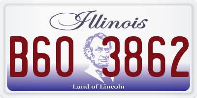 IL license plate B603862