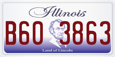 IL license plate B603863