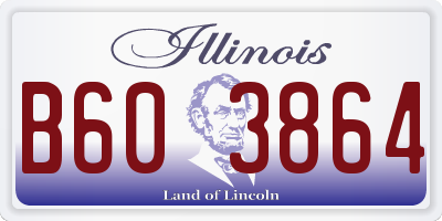 IL license plate B603864