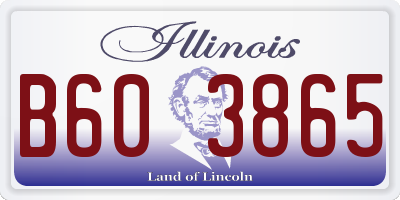 IL license plate B603865