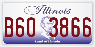 IL license plate B603866