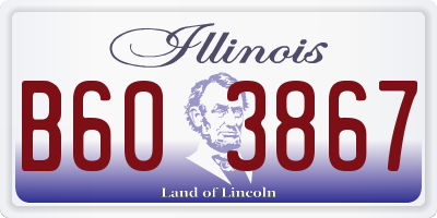 IL license plate B603867