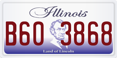 IL license plate B603868