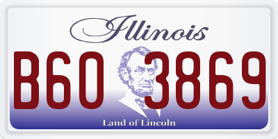 IL license plate B603869