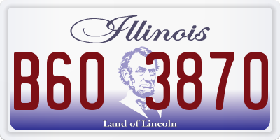 IL license plate B603870