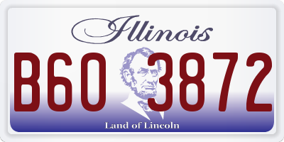 IL license plate B603872