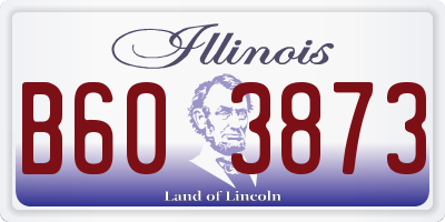 IL license plate B603873