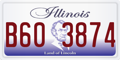 IL license plate B603874