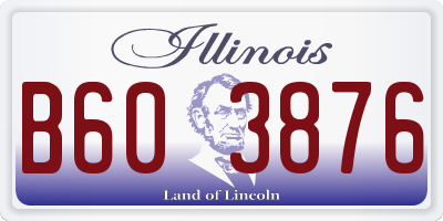IL license plate B603876