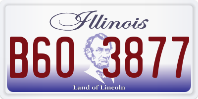 IL license plate B603877