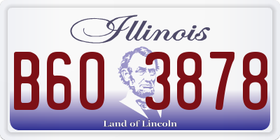 IL license plate B603878