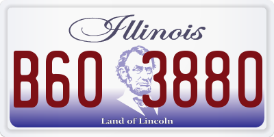IL license plate B603880
