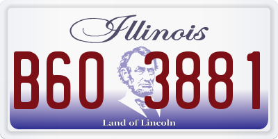 IL license plate B603881