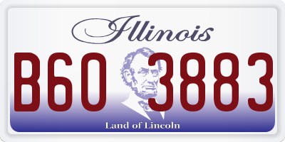 IL license plate B603883