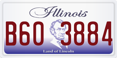 IL license plate B603884