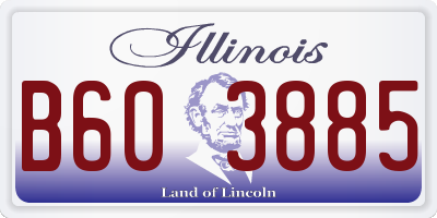 IL license plate B603885