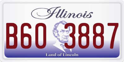 IL license plate B603887
