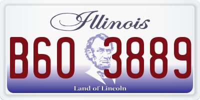 IL license plate B603889
