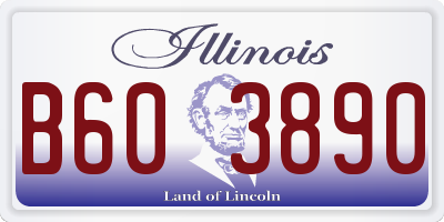IL license plate B603890