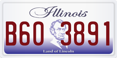 IL license plate B603891