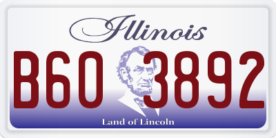 IL license plate B603892