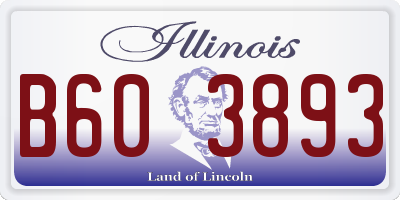 IL license plate B603893