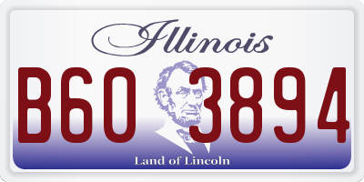 IL license plate B603894