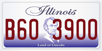 IL license plate B603900