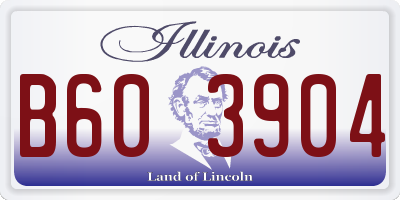 IL license plate B603904