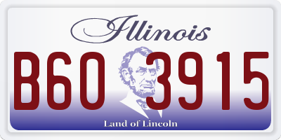 IL license plate B603915