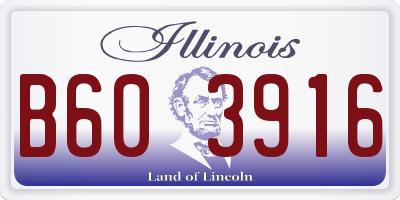 IL license plate B603916