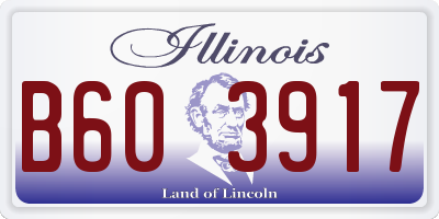 IL license plate B603917