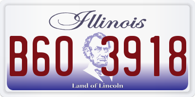 IL license plate B603918