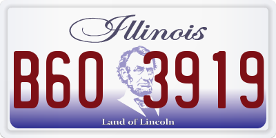 IL license plate B603919